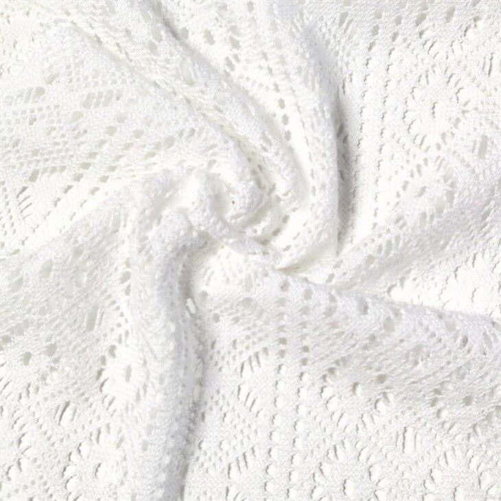 Tricot Crochet Geometric Fabric