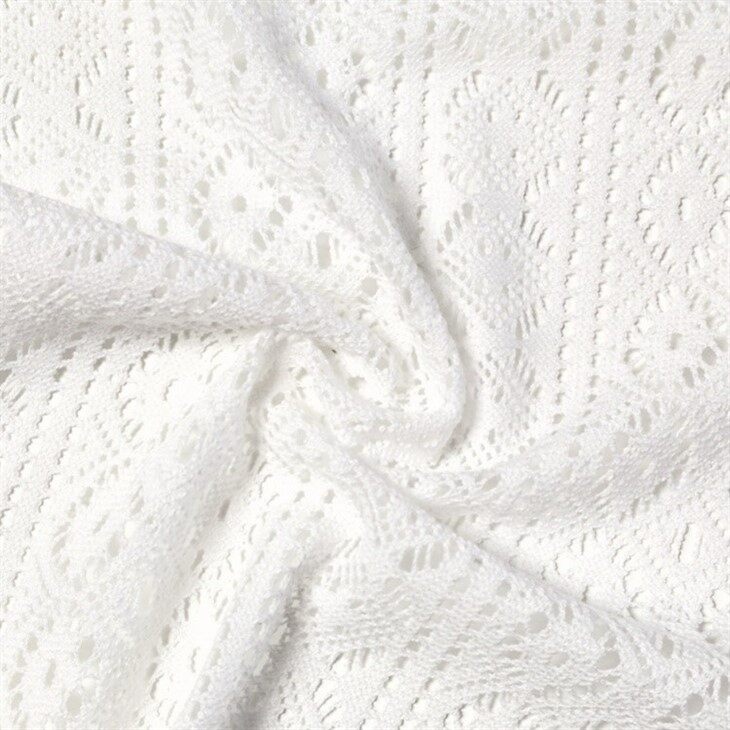 Tricot Crochet Geometric Fabric