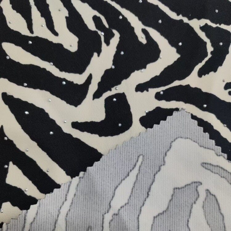 two-way stretch print with drip coating fabric 2