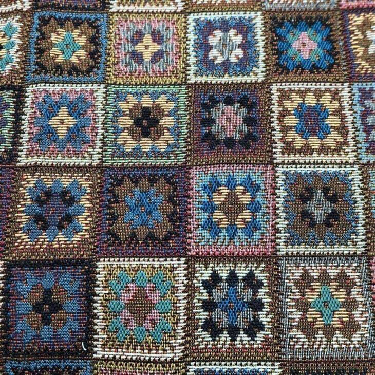 Vintage Patch Check Jacquard Fabric suppliers