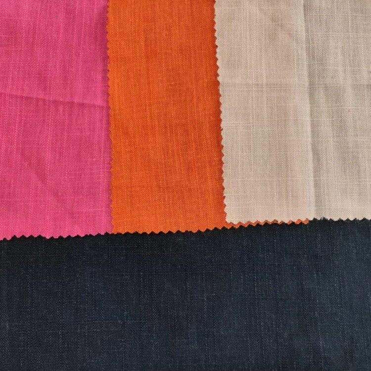 viscose linen slub fabric 3