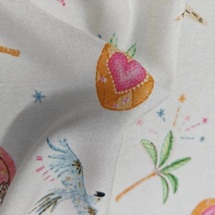 Viskose Lurex mit Druckstoff