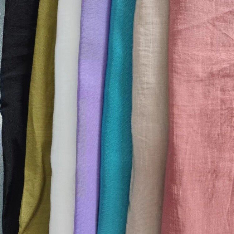 viscose rayon linen solid woven fabric 2