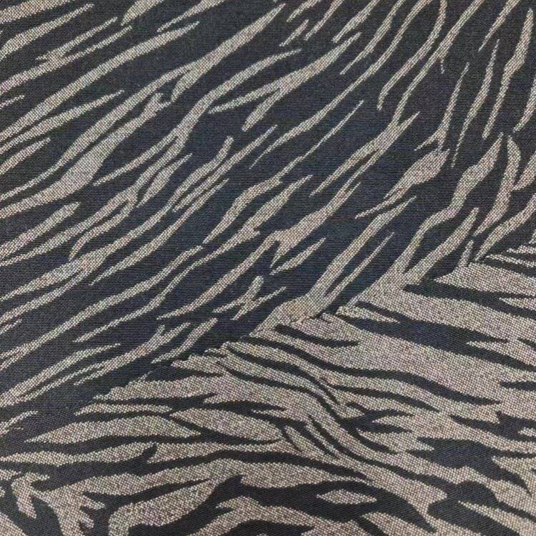 warp stretch poly rayon zebra patterned jacquard fabric 2