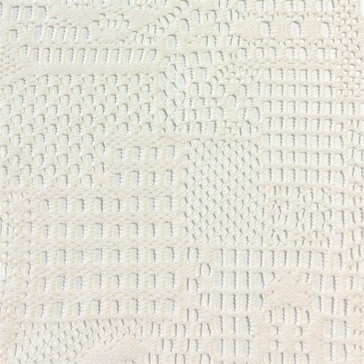 White Openwork Crochet Fabric