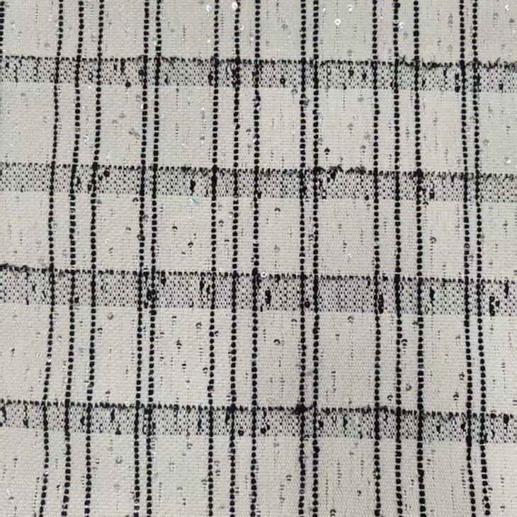 Blan Sequin plaid twal tweed