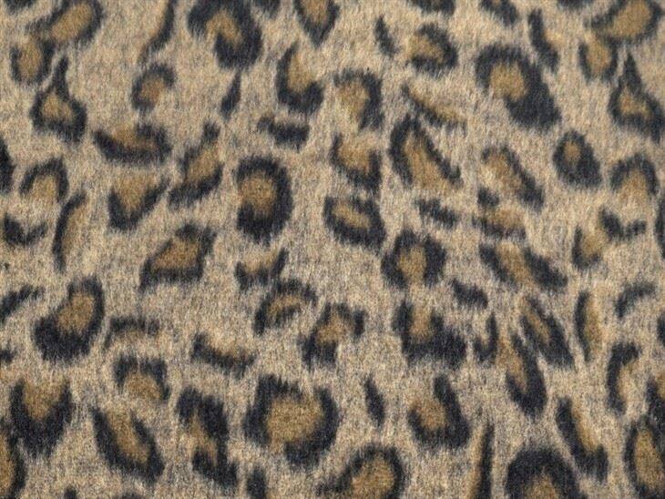 Wool Blend Leopard Fabric