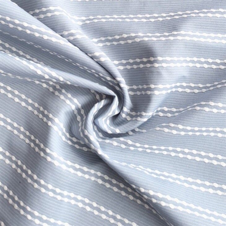 Yarn Dyed Polyester Cotton Striped Jacquard Fabric