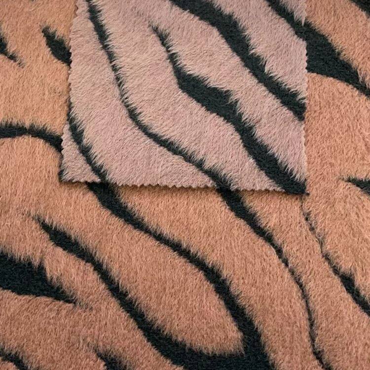 Abric Jacquard amb estampat de zebra Teixit de punt