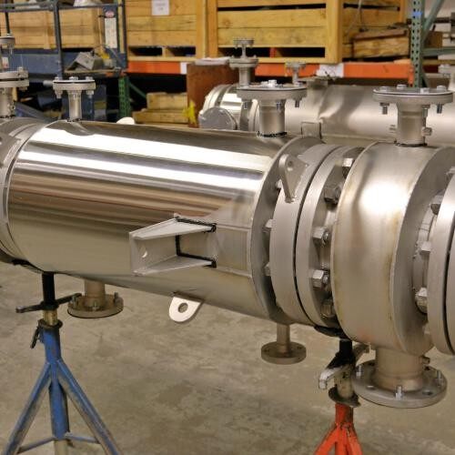 Pure titanium evaporator assembly