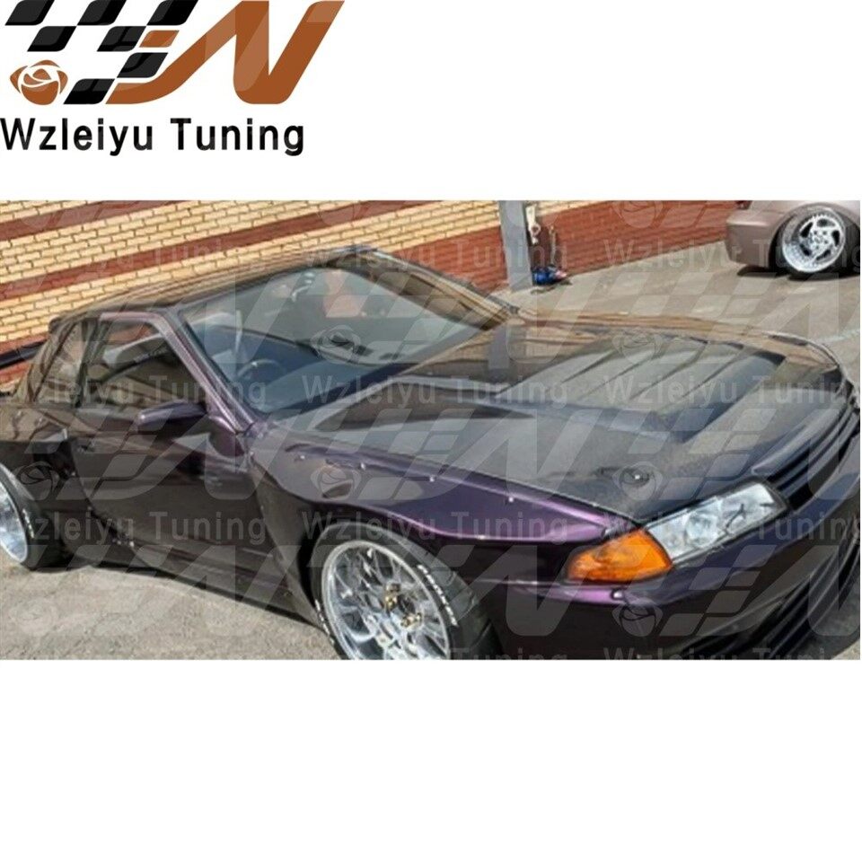 NSM Style Carbon Fiber Front Hood Bonnet Fit For Ni-ssan Skyline R32 GTR Car Hood Bonnet factory