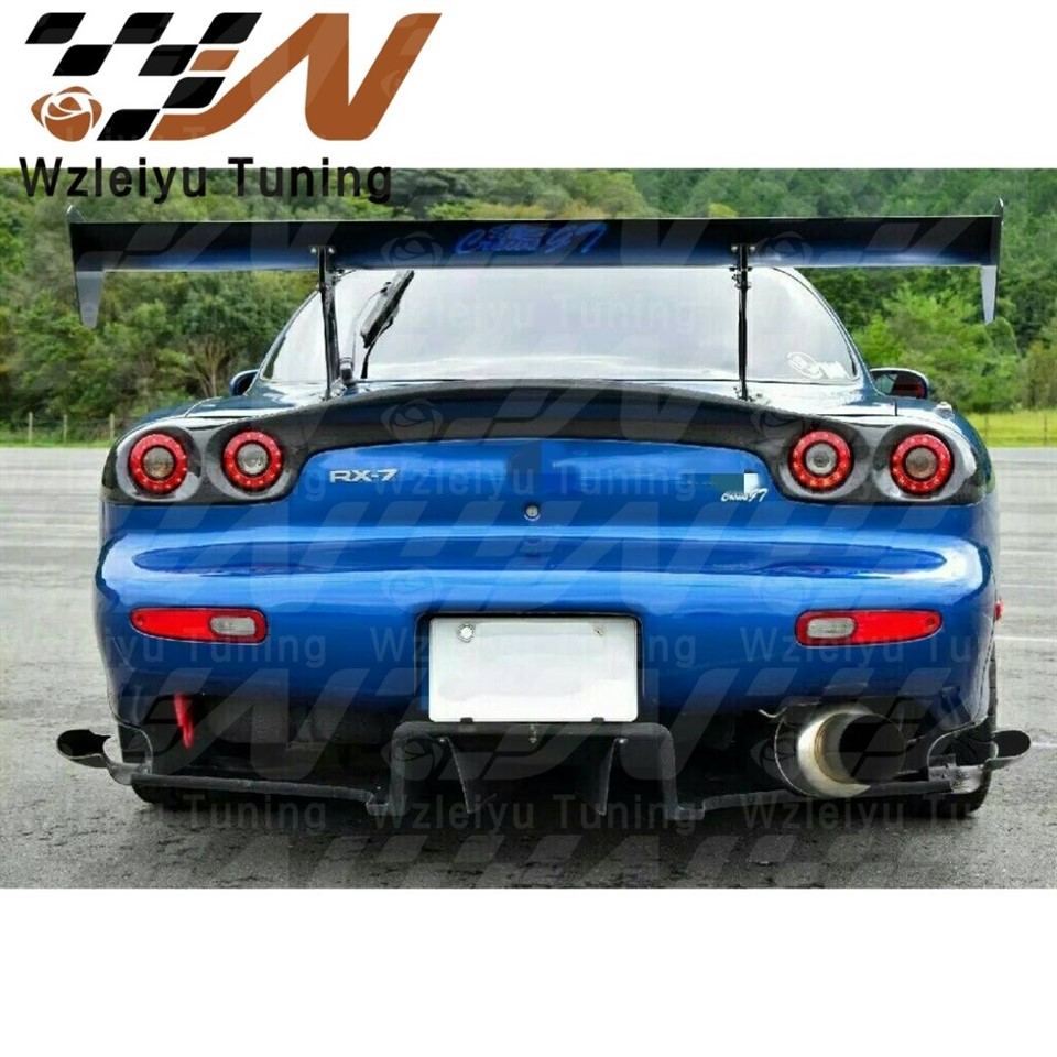 RE Style Carbon Fiber Rear Trunk Spoiler Wing With Tail LED Lamp Lights Fit For 92-02 Mazda RX7 FD3S REAR LAMP COVER W. LED LAMP price