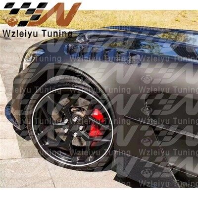 Bölüm Karbon Fiber Ön Çamurluklar Mercedes Benz AMG GTS GTC GTR Pro C190 için Fit