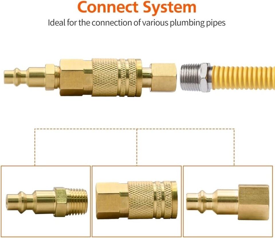 1/4 Inch Brass Female Industrial Coupler Nut