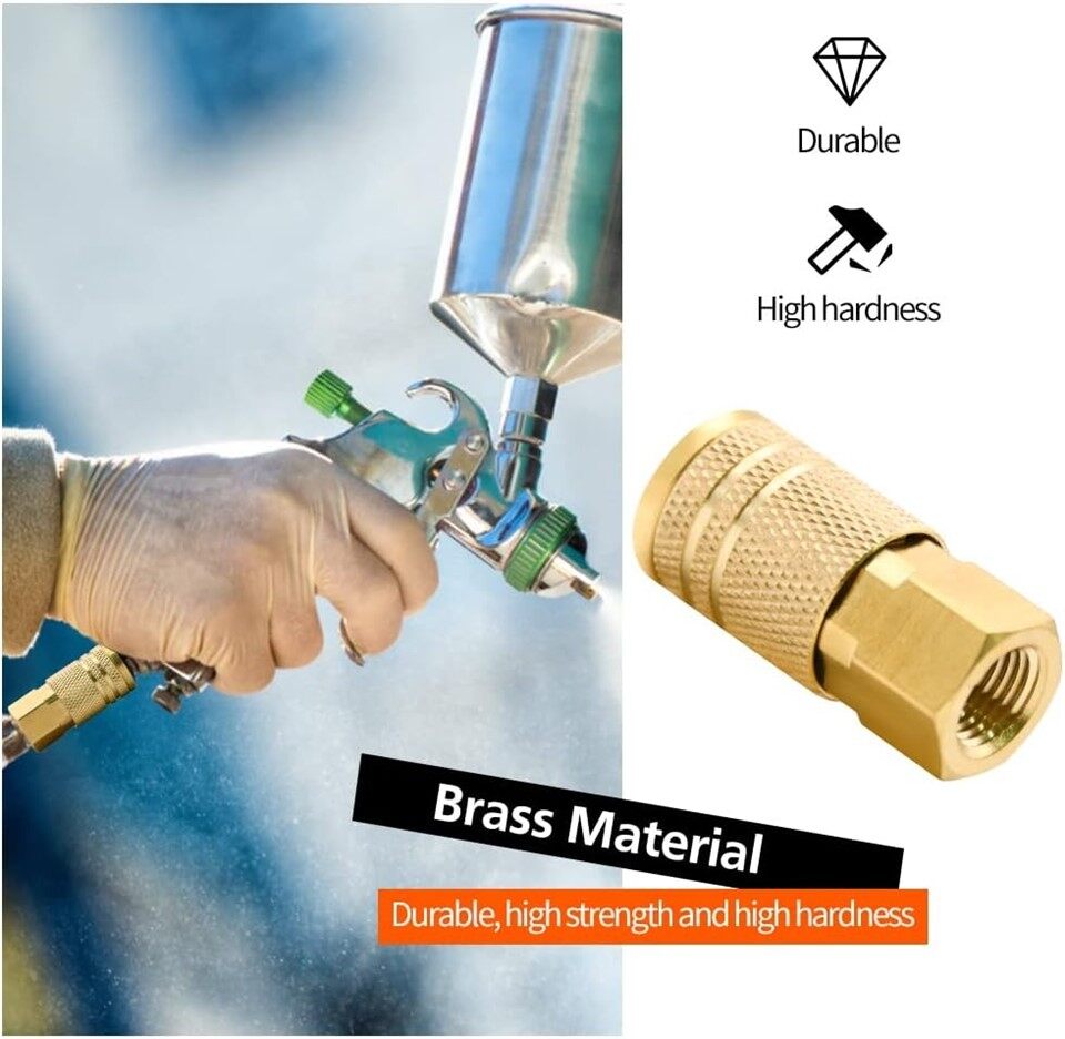 1/4 Inch Brass Female Industrial Coupler Nut