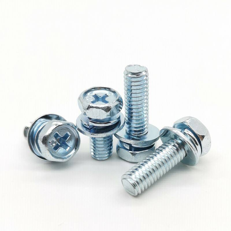 Cross Recessed External Hexagonal Three-combination Screws