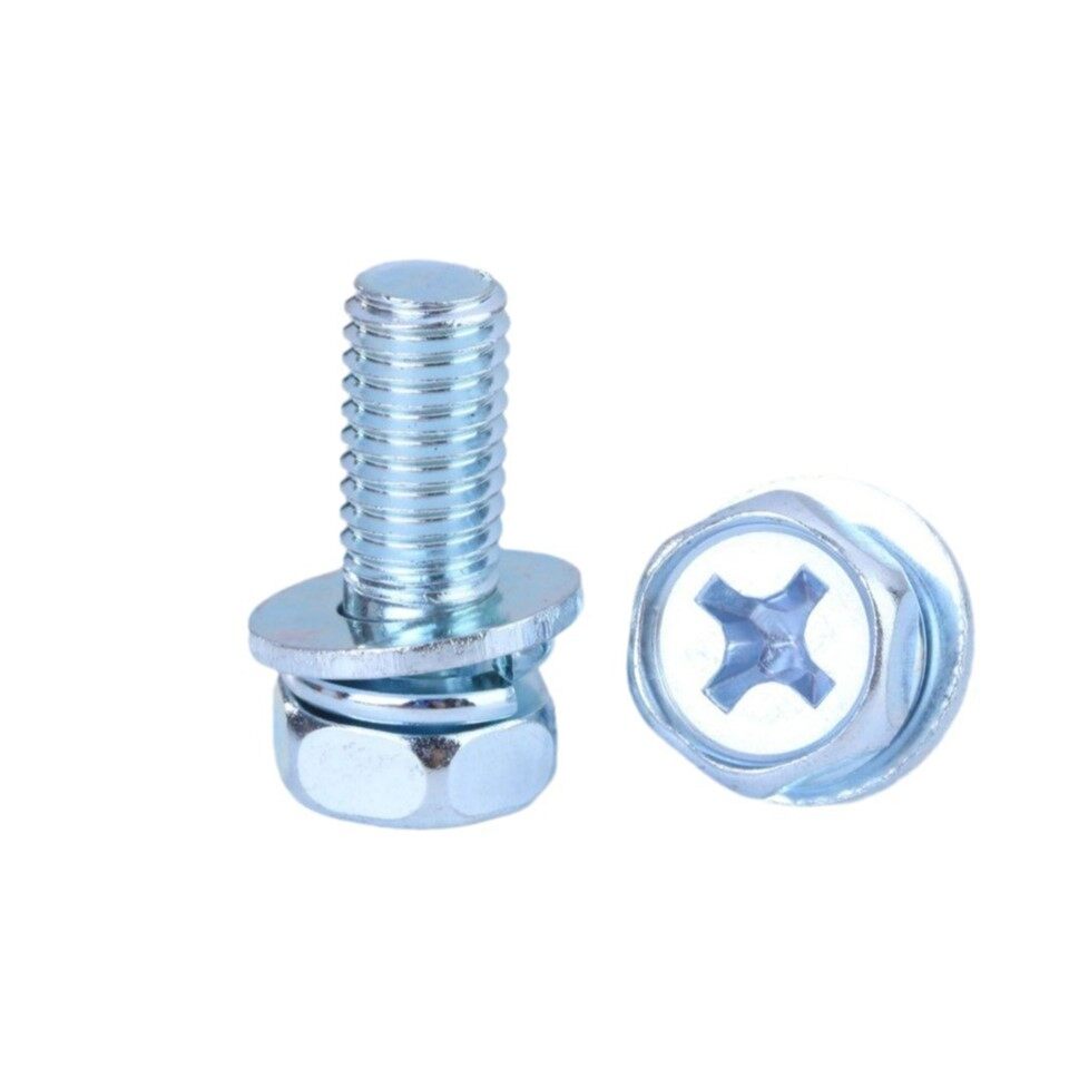 Cross Recessed External Hexagonal Three-combination Screws