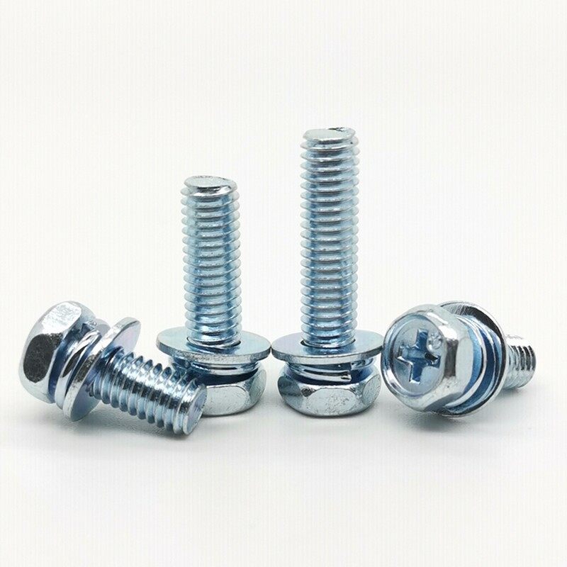 Cross Recessed External Hexagonal Three-combination Screws