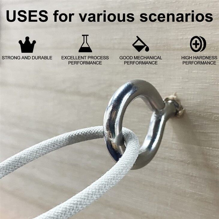 Heavy-Duty Forged Eye Hook Screws – 304/316 Stainless Steel For Rigging & Lifting