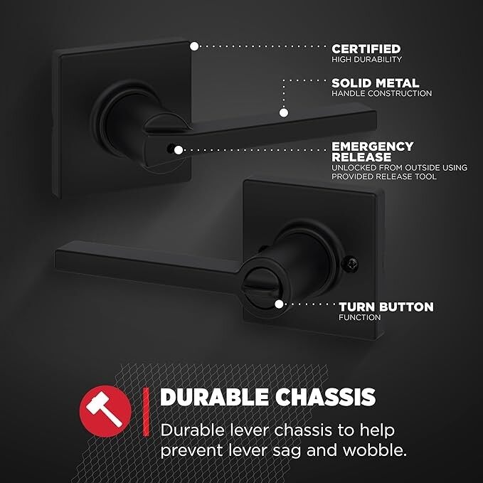 Household Three-pole Lock Zinc Alloy Split Handle Lock