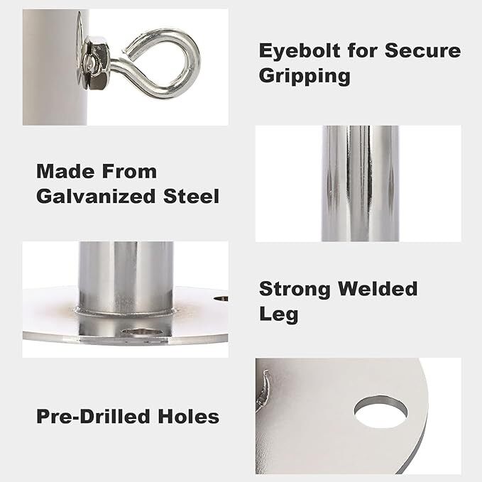 Light Pole Anchor Bolts Awning Accessories Foot Pads With Holes