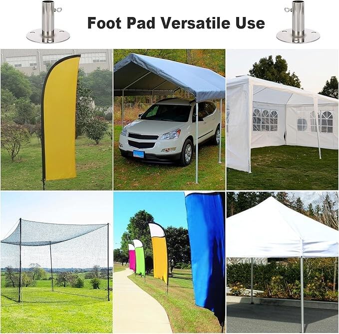 Light Pole Anchor Bolts Awning Accessories Foot Pads With Holes