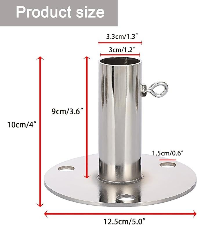Light Pole Anchor Bolts Awning Accessories Foot Pads With Holes