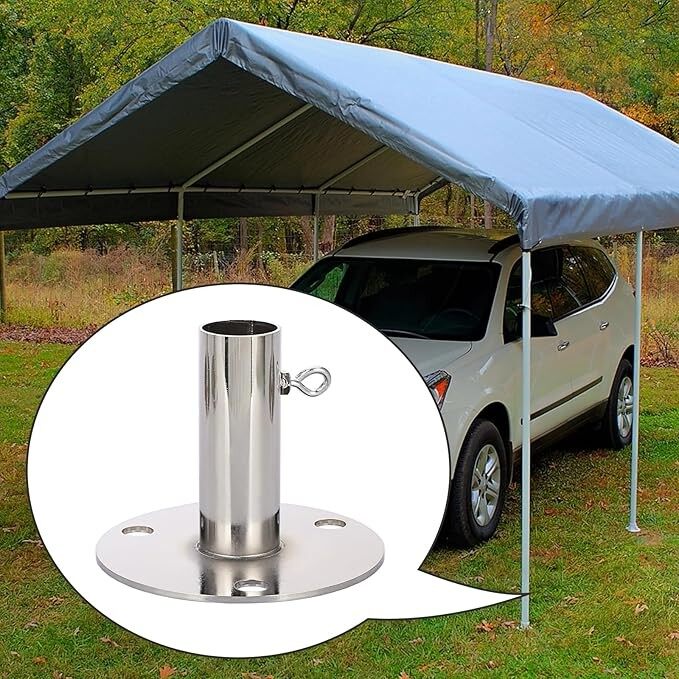 Light Pole Anchor Bolts Awning Accessories Foot Pads With Holes