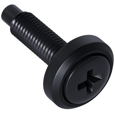 Skru rak pelayan dengan pencuci nilon dan kepala panduan