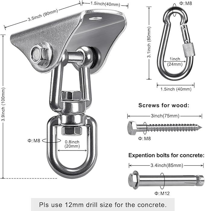 Stainless Steel Swing Hook