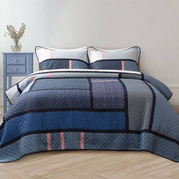 Sett ta' quilt tal-qoton b'disinji asimetriċi