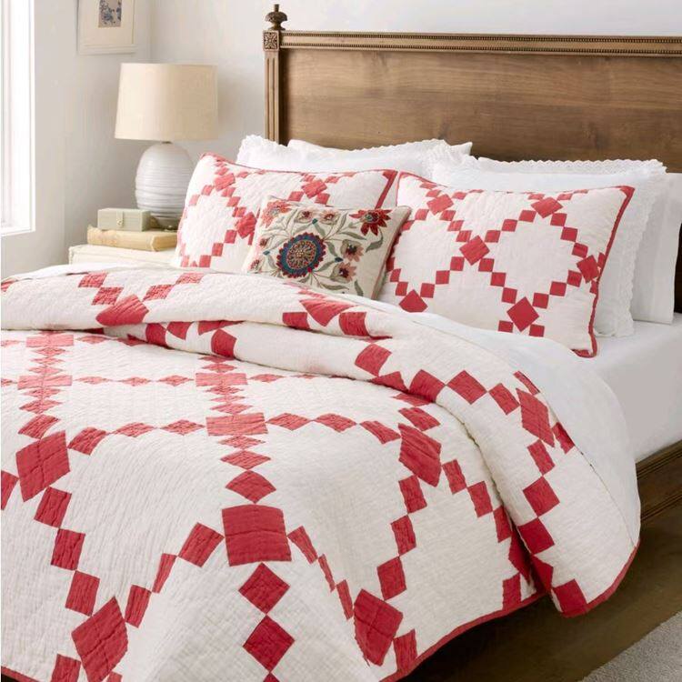 Ensemble de courtepointe en patchwork de diamants