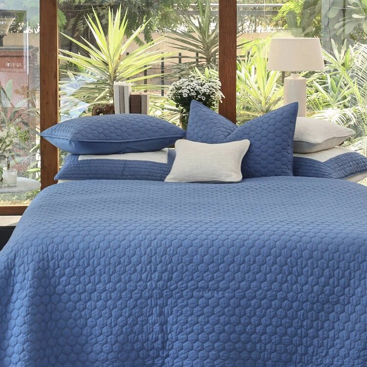 Olti burchakli naqshli kashta yorgan to'plami