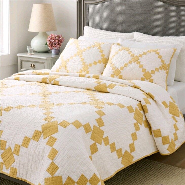 Diamond Patchwork Quilt Set-1