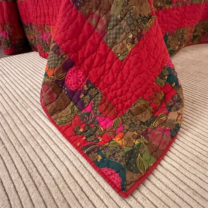 Eembroidered Quilted Bedspread-3