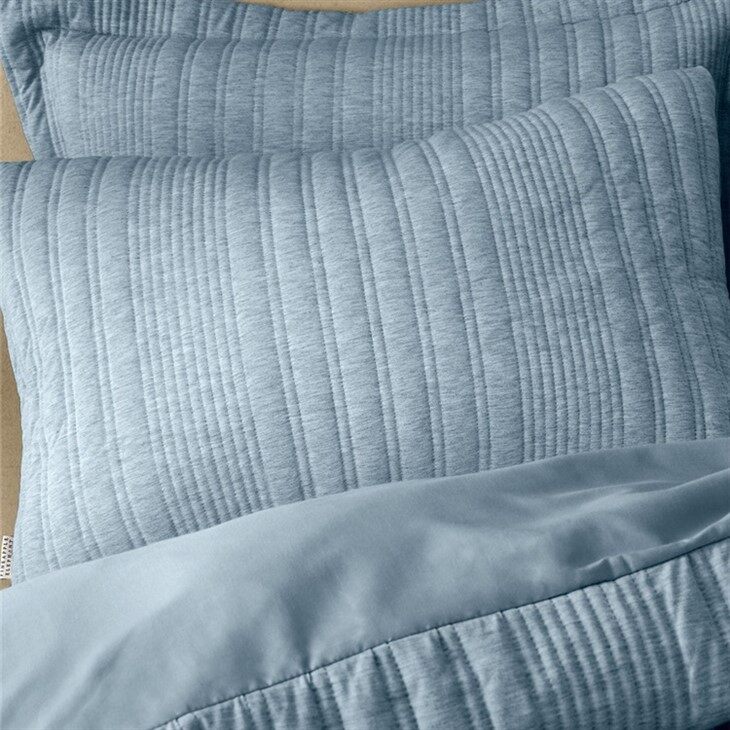 Embroidered Striped Quilt Set-2