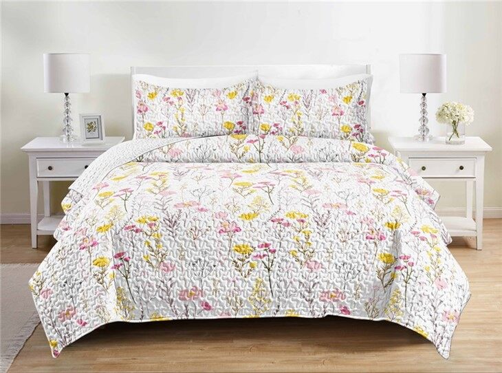 Floral Print Quilt Set-1