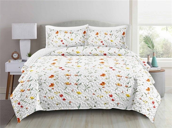 Floral Print Quilt Set-3