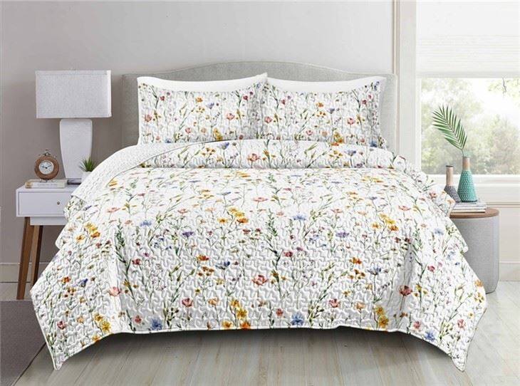 Floral Print Quilt Set-2