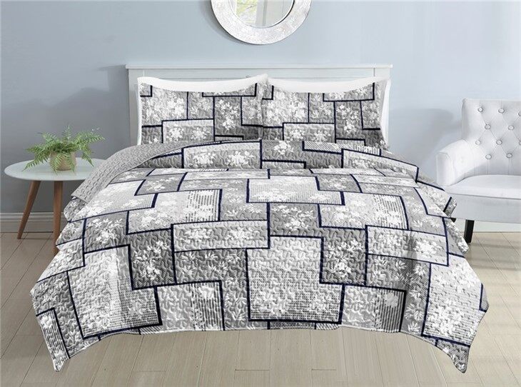 Floral Printed Patchwork Quilt Set-6