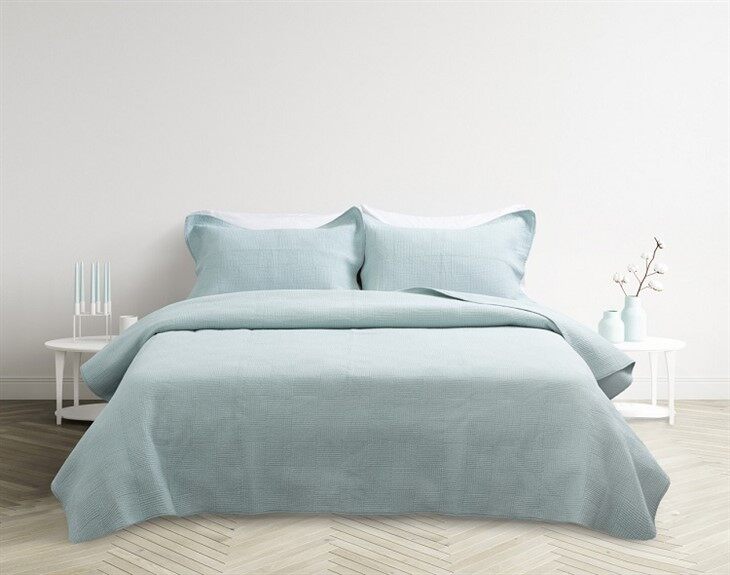 Solid Cotton Embroidered Bedding Set-1