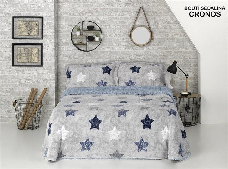 Stars Sherpa Comforter Set-1
