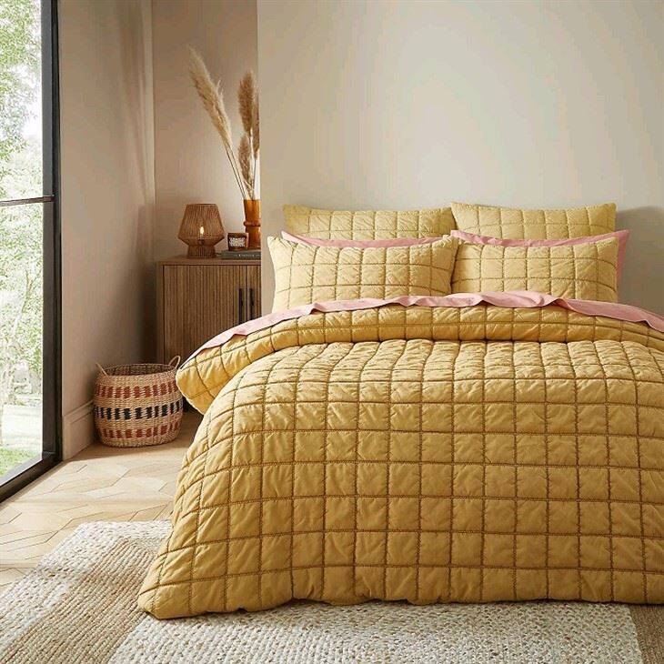 Stonewashed Cotton Bedding-Yellow