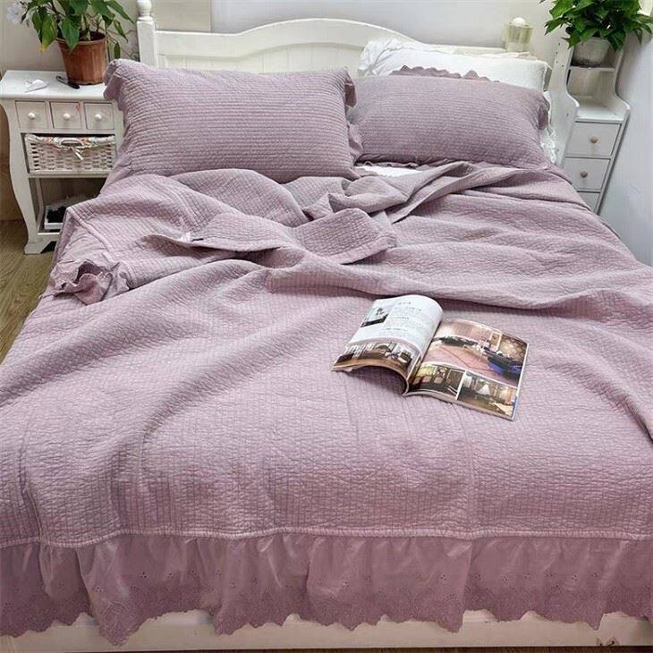 Stonewashed Cotton Bedspread-1