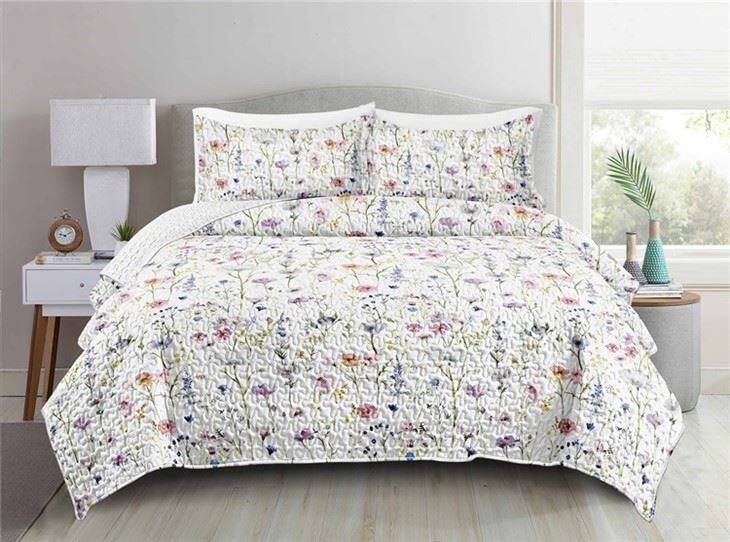Summer Floral Print Quilt Set-2