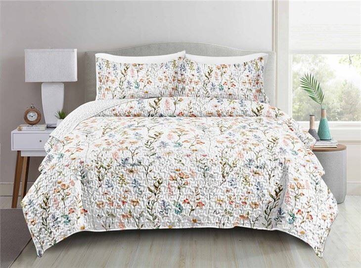Summer Floral Print Quilt Set-1