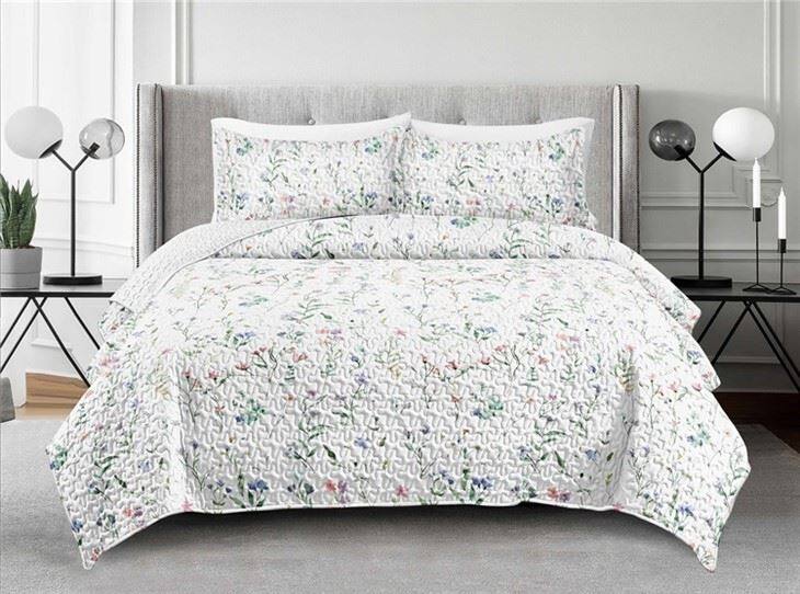 Summer Floral Print Quilt Set-5