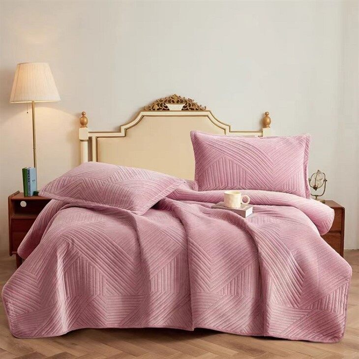 Ultrasonic Bedspread-Pink