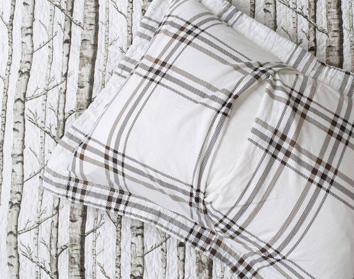 White Birch Pattern Cotton Quilt Set-7