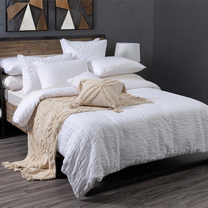 White Seersucker Duvet Cover